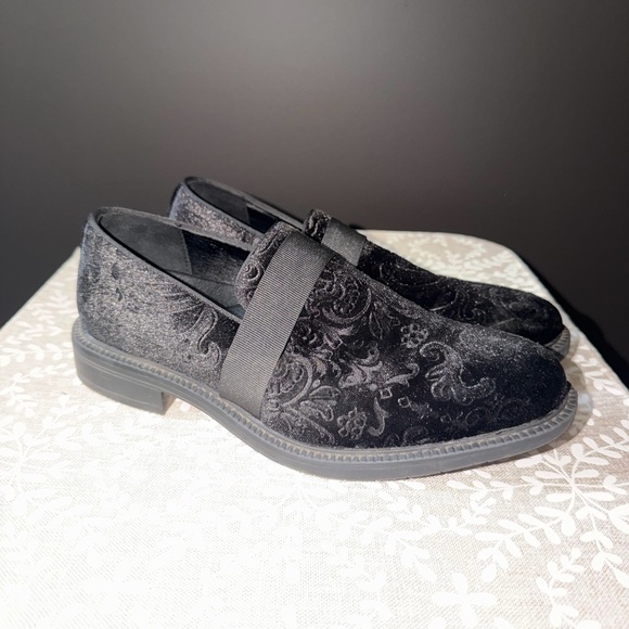 Black Bruno Marc Men's Dress Tuxedo Shoe Loafers, Slip-on size 7 like new - Picture 2 of 7